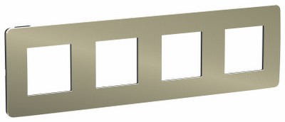 Рамка 4-местная Unica NEW Studio Metal Schneider NU280852 бронза/антрацит