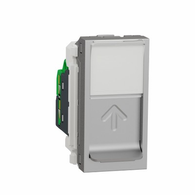 Розетка компьютерная RJ45, кат.5 STP, 1 модуль Unica NEW Schneider NU341230 алюминий