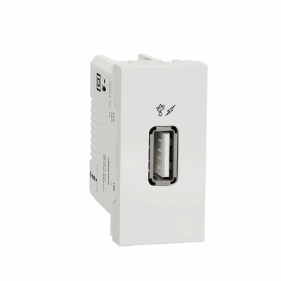Розетка USB 2.0 1,05A 1 модуль Unica NEW Schneider NU342818 белый