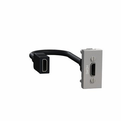 Розетка HDMI, 1 модуль Unica NEW Schneider NU343030 алюминий