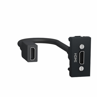 Розетка HDMI, 1 модуль Unica NEW Schneider NU343054 антрацит