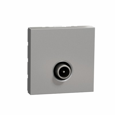 Розетка TV, 2 модуля Unica NEW Schneider NU346230 алюминий