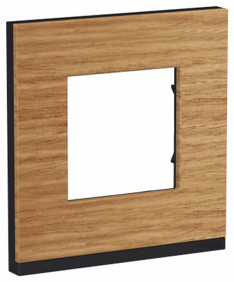 Рамка 1-местная Unica NEW Pure Schneider NU600284 дуб/антрацит
