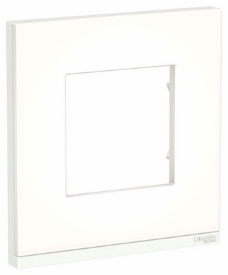 Рамка 1-местная Unica NEW Pure Schneider NU600289 матовое стекло/белый