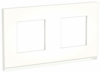Рамка 2-местная Unica NEW Pure Schneider NU600489 матовое стекло/белый