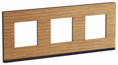 Рамка 3-местная Unica NEW Pure Schneider NU600684 дуб/антрацит