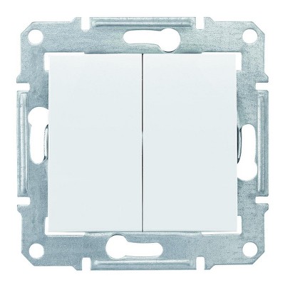 Вимикач двоклавішний Sedna Schneider SDN0300121 білий