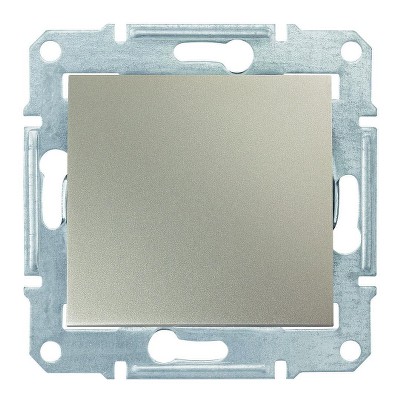 Переключатель одноклавишный с подсветкой Sedna Schneider SDN0400468 титан