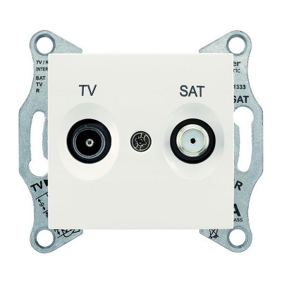 Розетка TV/SAT конечная Sedna Schneider SDN3401623 слоновая кость