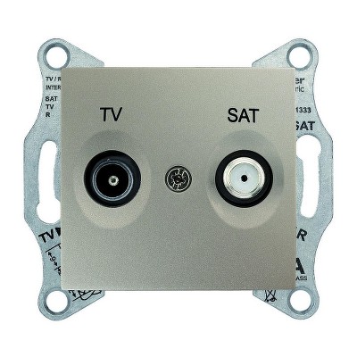 Розетка TV/SAT проходная Sedna Schneider SDN3401668 титан