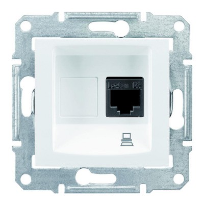 Розетка компьютерная кат. 5е Sedna Schneider SDN4300121 белый