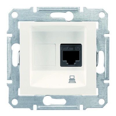 Розетка компьютерная кат. 5е Sedna Schneider SDN4300123 слоновая кость