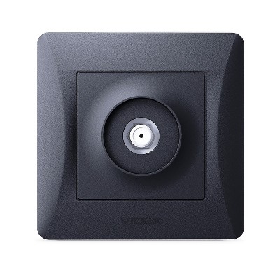  Розетка SAT Videx Binera VF-BNSK1SATE-BG черный графит