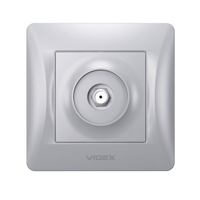  Розетка SAT Videx Binera VF-BNSK1SATE-SS серебряный шелк
