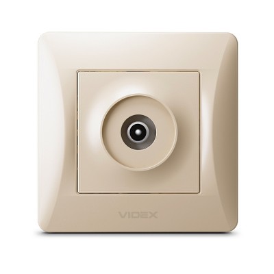  Розетка TV Videx Binera VF-BNSK1TVME-CR крем
