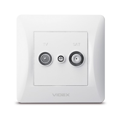  Розетка TV+SAT конечная Videx Binera VF-BNSK2TVSATE-W белый