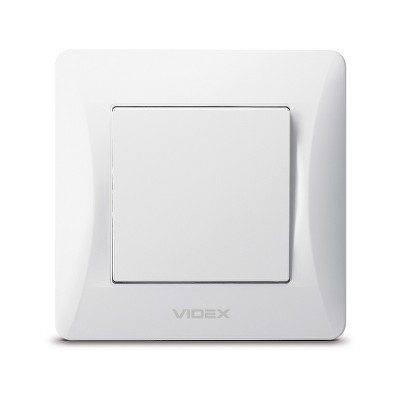  Выключатель одноклавишный Videx Binera VF-BNSW1-W белый