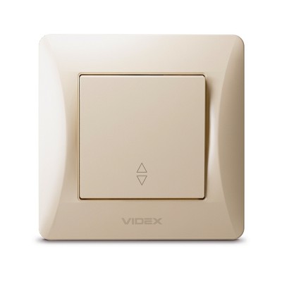 Переключатель одноклавишный Videx Binera VF-BNSW1P-CR крем