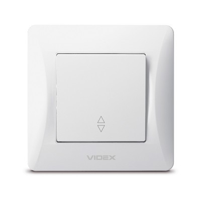  Переключатель одноклавишный Videx Binera VF-BNSW1P-W белый