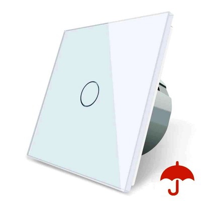 Вимикач одноклавішний IP44 Glass Livolo VL-C701IP-11 білий 
